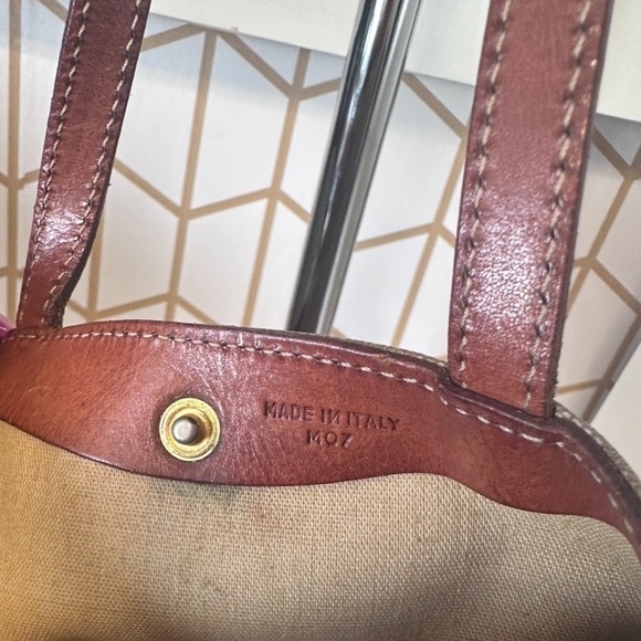 Celine Macadam Canvas Handbag Beige/brown. 
Pre-loved. Authentic. - Picture 4 of 7